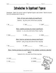 Introduction To Significant Figures Worksheet Teaching Chemistry Teaching Math Persuasive Writing Prompts