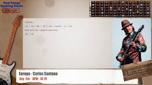 Europa Carlos Santana Guitar Backing Track With Chords