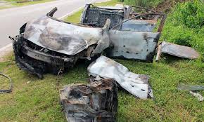 The data taken are derived. S Porean Driver And Malaysian Woman Die In Fiery Crash In Muar