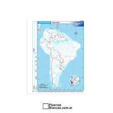 Mapa América del Sur - Político - N°3 - Librería PB-Pizarras Blancas en  Mendoza