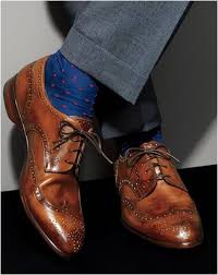 Grey Pants Blue Socks Brown Shoes Business Attire For Men Dress Shoes Men Mens Outfits
