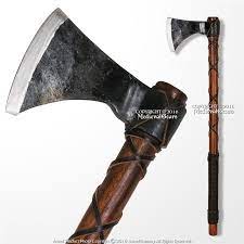 26 Steel Viking Warrior Battle Axe Hatchet With Leather Wrapped Handle Sca Larp Battle Axe Axe Axe Handle