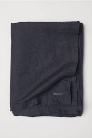 Washed Linen Tablecloth Charcoal Gray Home All H M Us Leinentischdecke Tischdeckenbeschwerer H M