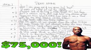 Tupac amaru shakur, bruce andre hawes, charles simmons, tony pizarro, joe sample, joseph b. 2pac S Handwritten Dear Mama Lyrics For Sale 75 000 Youtube
