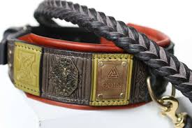 Odin Custom Engraved Big Dog Collar Harakhan Kennel Big Dog Collars Leather Dog Collars Dog Collar