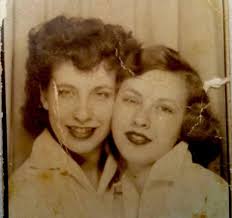 Digital art of wife and mom hugging or smiling at each other