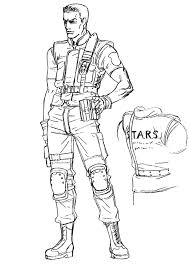 Chris Redfield Sketch Characters Art Resident Evil Remake Resident Evil Superhero Design Character Sketch