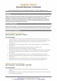 Pharmacy Technician Resume Samples Qwikresume