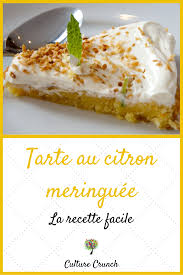Tarte Au Citron Meringuee La Recette Facile Recette Facile Recette Dessert Recette Gateau Fraise