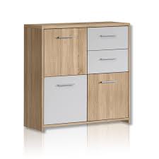 Eiche kommode erfahrung die hochwertigsten eiche kommoden ausführlich getestet! Kommode Sonoma Eiche Weiss 77 Cm Breit Online Bei Roller Kaufen