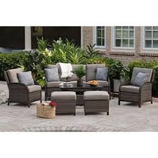 Berkley Jensen Casco Bay 6 Pc Deep Seating Set Brown Bjs Wholesale Club Conversation Set Patio Patio Deep Seating