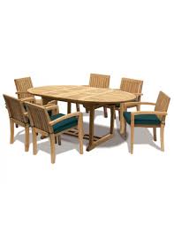 ascot dining set, 6 seat extendable