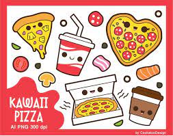 Kawaii Pizza Clipart Kawaii Clipart Cute Pizza Clipart Etsy Kawaii Clipart Cute Pizza Iphone Art