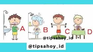 Bangun pagi, gosok gigi, cuci muka, pakai baju, makan roti, minum susu, pergi sekolah, senang hati. Tes Kepribadian Yang Kamu Lakukan Pertama Kali Ketika Bangun Pagi Bisa Ungkap Karaktermu Lho Tribunstyle Com
