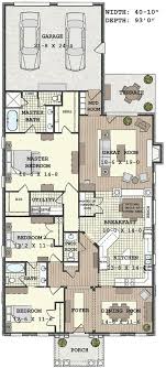 2345 M Sl Plan 1734 Fahren Sie Mit Der Maus Uber Um Die Diashow Anzuhalten Badezimmer Ideen Narrow House Plans Dream House Plans House Layouts