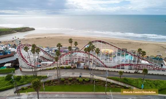 The Giant Dipper roller coaster at Santa Cruz Beach Boardwalk