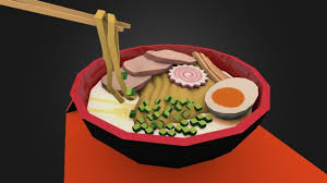 Chashu Ramen By Somjadechunthavorn 3d Model Food Illustrations Ramen Food