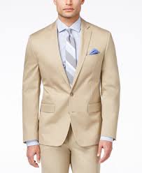 Dark tan slim fit suit. Ryan Seacrest Distinction Men S Slim Fit Tan Jacket Only At Macy S Blazers Sport Coats Men Macy S Slim Fit Men Mens Sport Coat Tan Jacket