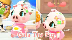 Gala The Pig Normal Villager Animal Crossing New Horizons ACNH - YouTube