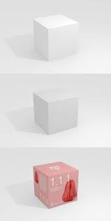 1 1 1 Simple 3d Box Mockup Box Mockup Desktop Calendar Design Mockup