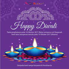 Hari deepavali merupakan perayaan yang disambut oleh semua penganut yang beragama hindu di seluruh dunia dan merupakan hari cuti di malaysia. Facebook