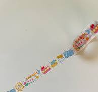 Kawaii Bedtime Washi Tape - Cute Cartoon Sleepover Decorative Washi Tape,  Bullet Journals, Notebooks, Planners, Scrapbooking, Kids Crafts