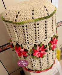 Capa De Galao De Agua Em Croche Capa De Galao De Agua De Croche Com Flores Por Jny Croche Capa De Croche Decoracao De Casa Croche Croche