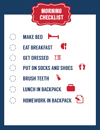 School Morning Routine Checklist Free Printable Paper