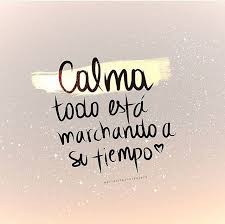 Calma Todo Esta Marchando A Su Tiempo Frases Frases De Palabras Frases Positivas