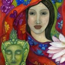 White Tara, Buddhist Goddess of Compassion Wall Art, Beautiful Hindu Female  Bodhisattva Poster, Buddhistic Mythology, White Lotus Lady