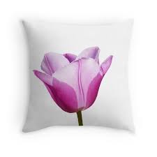 Mauve Tulip On A Transparent Background Throw Pillow By Ellenhenry Throw Pillows Printed Throw Pillows Transparent Background