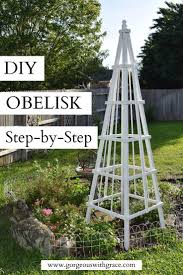 Easy Diy Wooden Garden Obelisk Gorgeous With Grace Wooden Garden Garden Obelisk Garden Art Diy