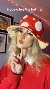Luucybluue On Instagram Mushroom Bucket Hat Tutorial Longer Version Is Available On My Tiktok And In 2021 Mushroom Costume Mushroom Outfit Fairy Halloween Costumes