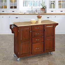 Sears carries kitchen carts to keep your cooking area organized. Home Styles Create A Cart Cherry Kitchen Cart With Natural Wood Top Kitchen Island With Granite Top White Kitchen Cart Kitchen Tops Granite