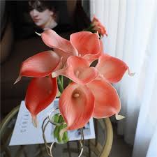 Great savings & free delivery / collection on many items. Fake Coral Reef Calla Lily For Bridal Wedding Bouquet Vanrina