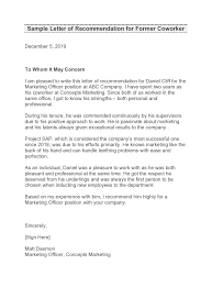 How to write a letter to support a visa application. 30 Letter Of Recommendation For Coworker Examples Templatearchive