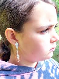 BOHO STERLING EARRINGS , Fancy Earrings, Medium Earrings, One of a Kind ,  Summer Earrings