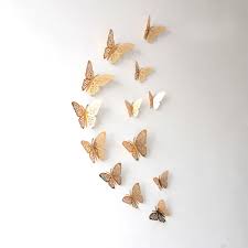 Tffwrxy glow in the dark 3d butterfly wall decor for girls room decor. Buy Generic 12pcs Set Vivid 3d Butterfly Wall Stickers Removable Mural Stickers Diy Art Wall Decals Decor With Glue For Bedroom Wedding Party Gold Online Shop Home Garden On Carrefour Uae