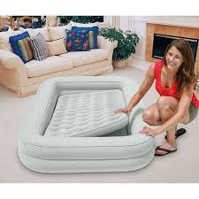 Intex 66810ep Kids Inflatable Raised Frame Travel Air Mattress With Hand Pump Target In 2020 Kids Travel Bed Air Mattress Camping Air Mattress