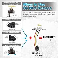 Installation guide for hid & led headlights. Buy Partsam 4x6 6x4 Inch Led Headlights Rectangular Sealed Beam Headlamp H4651 H4652 H6545 H4 Socket Hi Lo Beam W Wiring Harness Compatible With Peterbilt 379 Kenworth W900 Chevy K5 K10 K20 W3500 Online