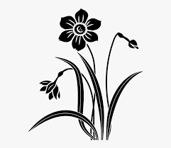 Free Free Black And White Flower Svg