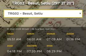 Terima notifikasi waktu solat terus ke telefon bimbit / komputer anda? Waktu Solat 31 Mac 2020 Korporat Suk Terengganu Facebook