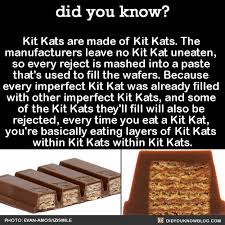 Kit kat bars in the united states are produced under licence by the hershey company, a nestlé competitor, due to a prior licensing agreement with how can i keep track of information on kit kat bar the office? Pin By Rebekah Critchfield On Clay For The Bricks Fun Facts Wtf Fun Facts Did You Know Facts
