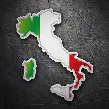 Comme beaucoup de pays européens, l'italie a un drapeau qui s'est inspiré sur celui de la france, identifié comme étant le symbole de la révolution et. Autocollant Carte Drapeau Italie Webstickersmuraux Com