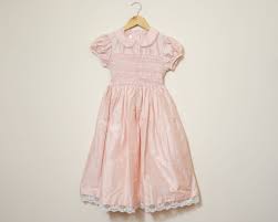Kid S Early 90s Light Pink Princess Silk Dress With Puffy Sleeves Peter Pan Collar Small Size 7 Light Pink Dress Pink Dress Dresses