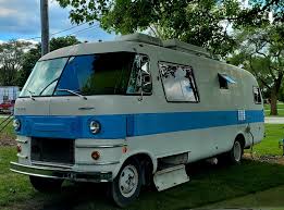 Image result for Blue 1970 Motor Home