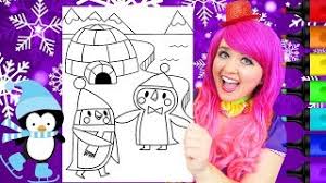 Check out our penguin and igloo selection for the very best in unique or custom, handmade pieces from our shops. Coloring Cute Penguins Igloo Winter Coloring Page Prismacolor Markers Kimmi The Clown Youtube