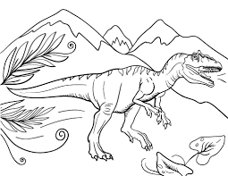 Free jurassic world coloring pages. Free Allosaurus Coloring Page