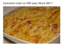 Comment Creer Un Pdf De Recettes Avec Word Vie Pratique En 2020 Cookeo Recette Tartiflette Maison Tartiflette