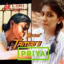 Hello everyone, Our dear co-artist Priyah Balakrishnan, who played a role  in Tamani, is currently in her final days after battling cancer for the  past few months. She is receiving care at